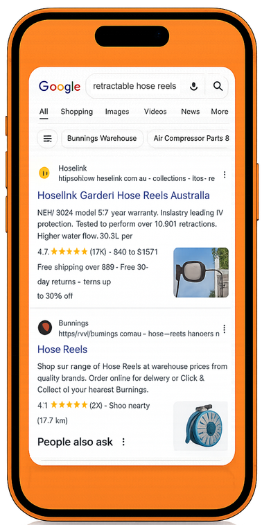 Hoselink SEO results
